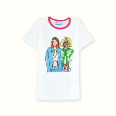 Camiseta Muñeca Rib Blanco