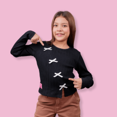 Polo Rib Lazo Negro