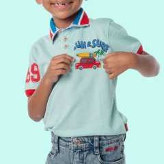 Polo Pique Milan Aqua