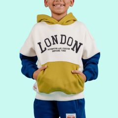 Sudadera Capucha London Block