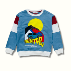Sudadera FUN Celeste