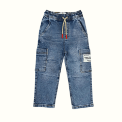Jogger Denim Cargo Celeste