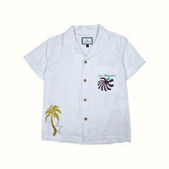 Camisa Lino Palm Blanco