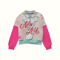 Sudadera Cuello New York Rosado
