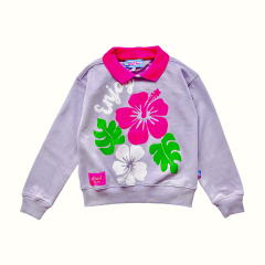 Sudadera Cuello Enjoy The Sunset Lila