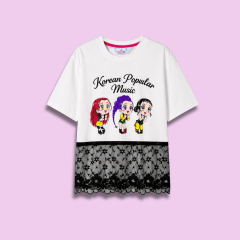 Camiseta Kpop Blanco