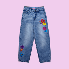 Pantalon Best Flowers Celeste