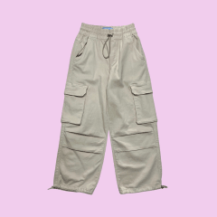 Jogger Drill Cargo Pocket Beige