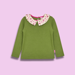 Camiseta Cuello Romantic Verde