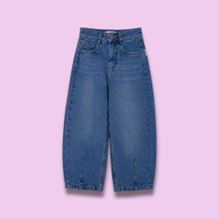 Pantalon Barrel Fit Azul