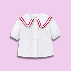 Blusa Marinera Valentina Blanco