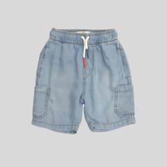 Short Tencel Cargo Celeste