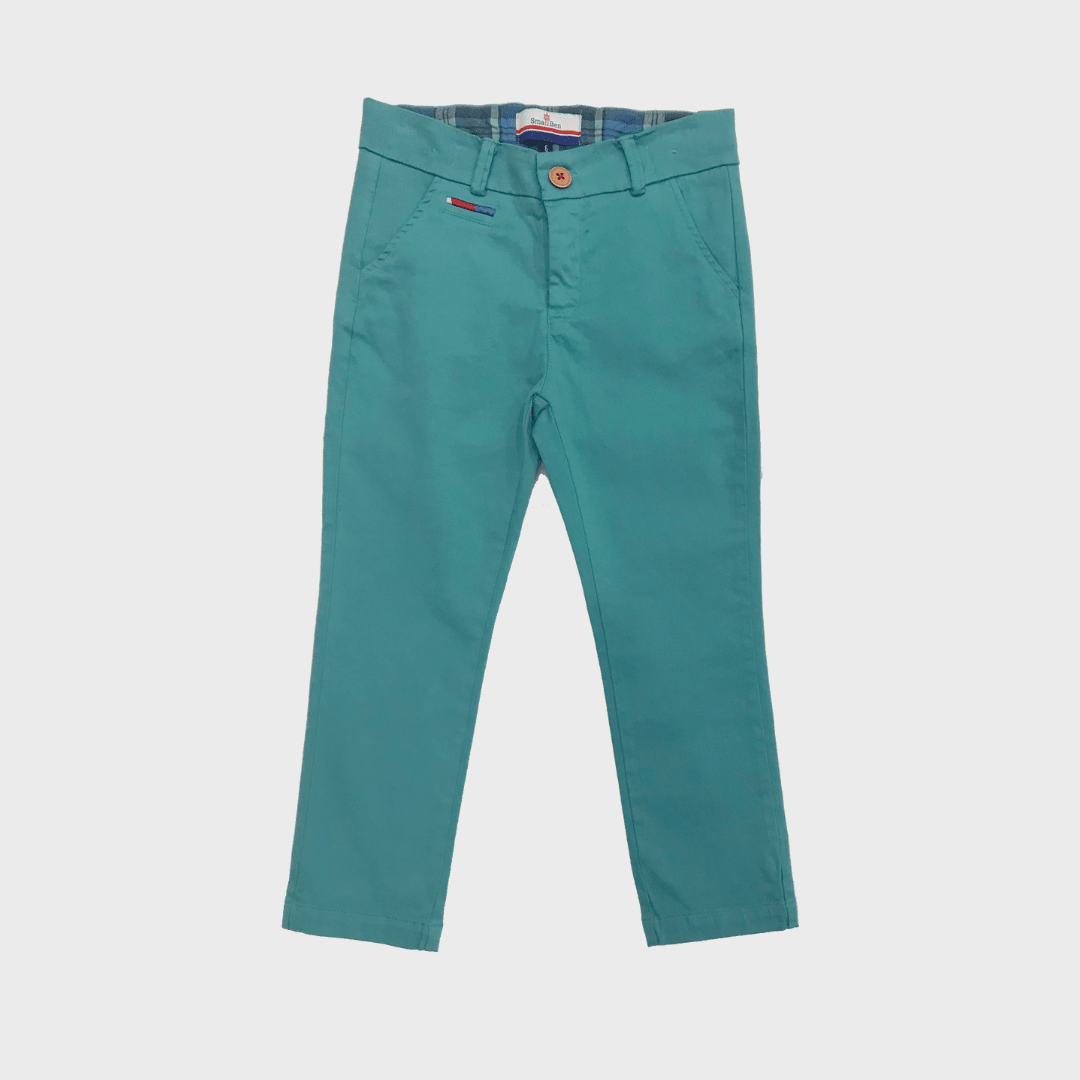 Pantalón Drill Lyon Verde | Small Ben | Tienda de Ropa para Niños