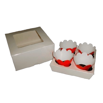 Medidas: 8 X 16 X 16 - 4 Cupcakes
