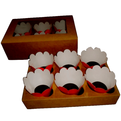 Medidas: 8 X 24 X 16 - 6 Cupcakes