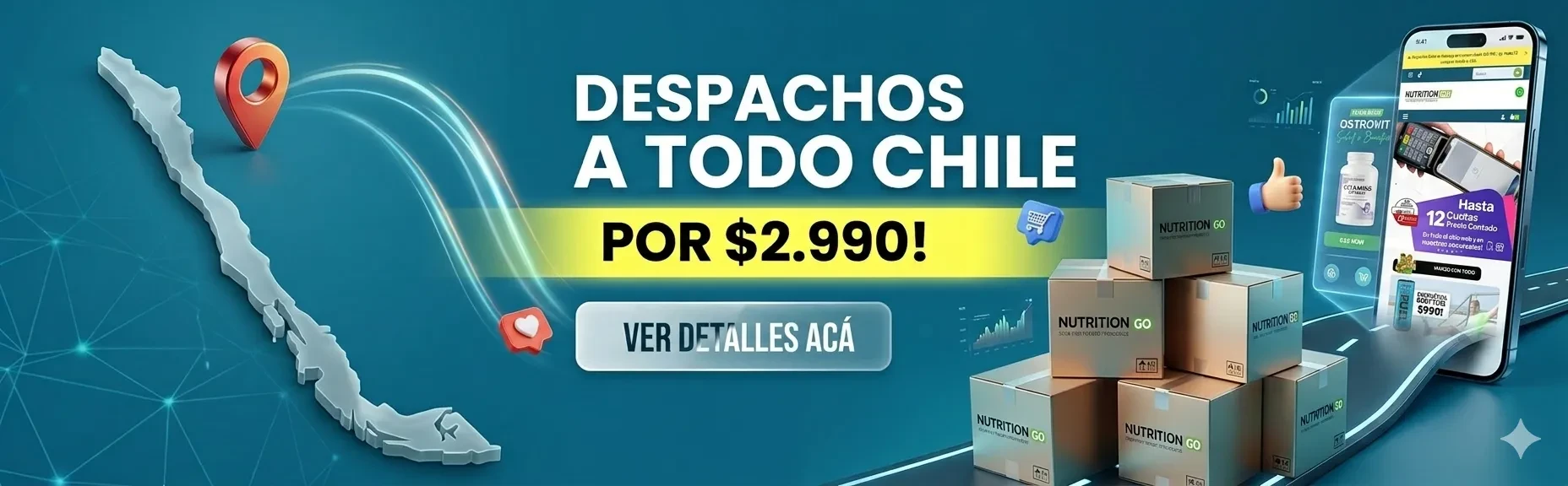 Despachos a todo Chile por $2.990!