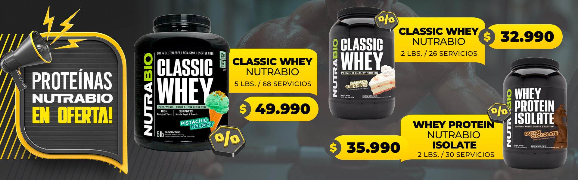 Proteinas de exquisitos sabores y de calidad premium, Nutrabio