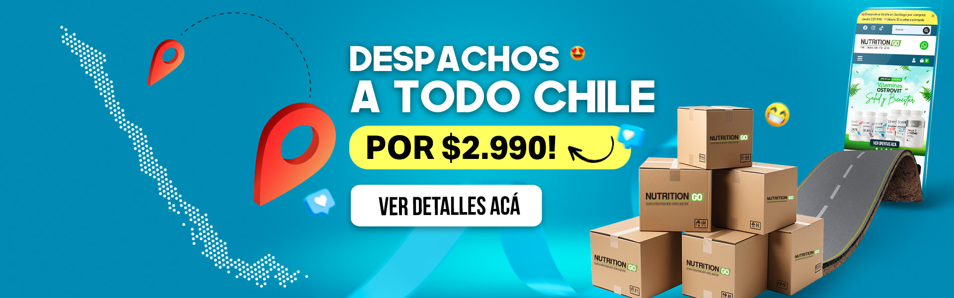 Despachos a todo Chile por $2.990!