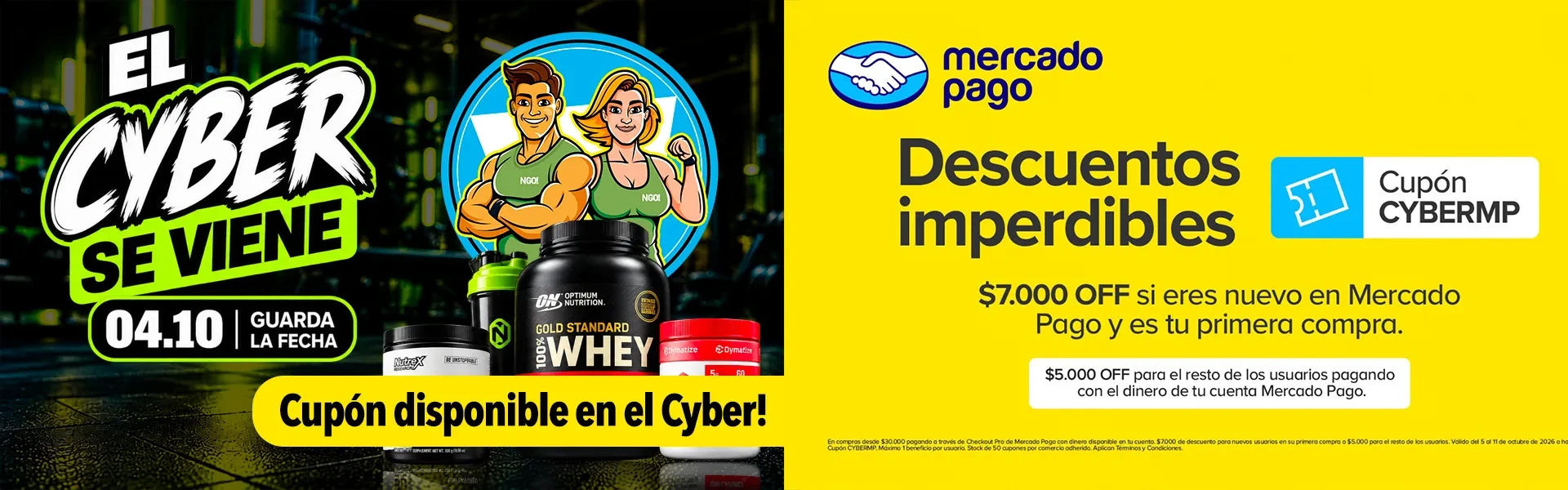 Se viene el cyber con un descuento increíble pagando con Mercado Pago!