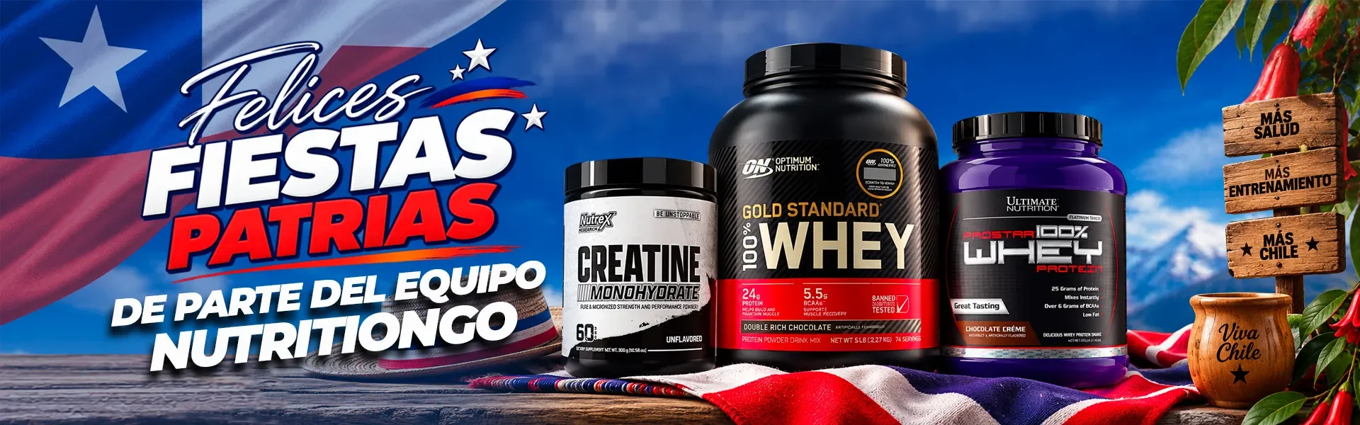 Felices fiestas patrias, de parte del equipo NutritionGO