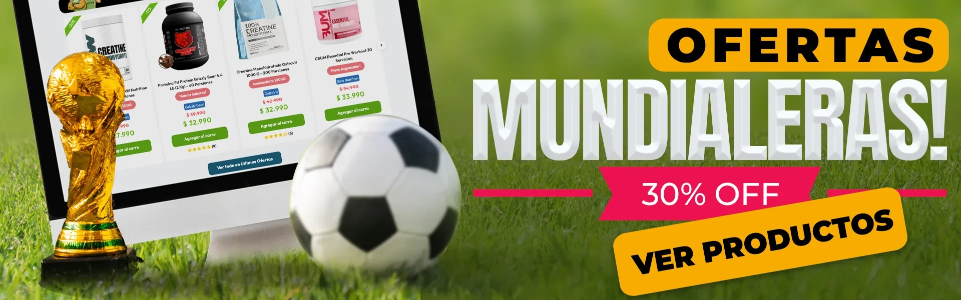 Las mejores ofertas en suplementos en modo Mundial!