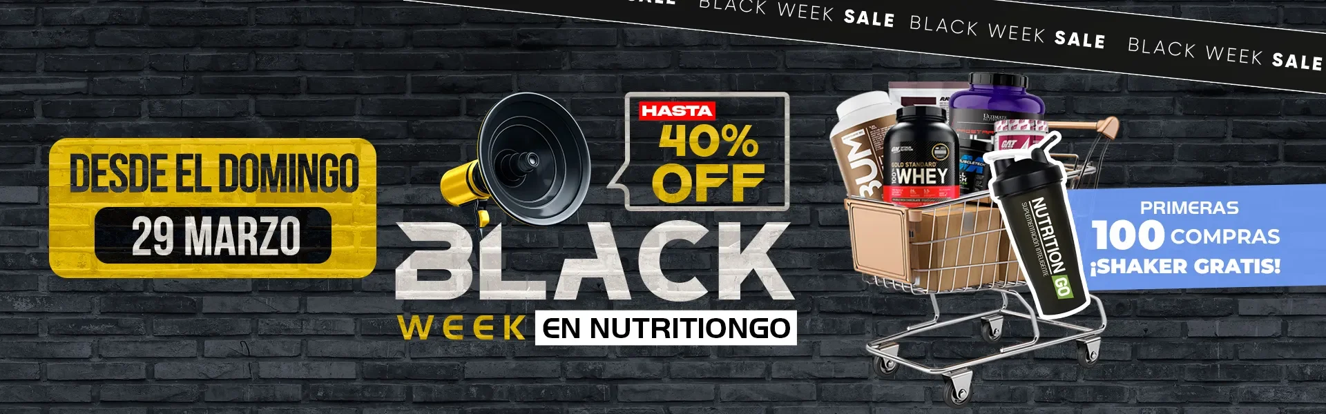 Pronto, BlackWeek en NutritionGO, los mejores suplementos a precios rebajados