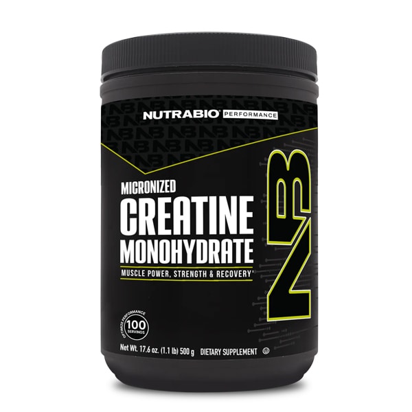 Creatina Monohidrato NutraBio 100 Servicios.