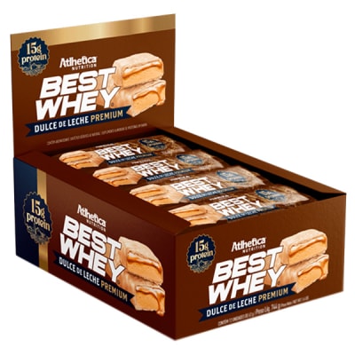 Caja 12 Barras Best Whey Atlhetica Nutrition 15G de Proteína 62G C/U.