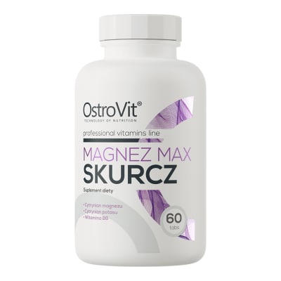 Magnez Max Magnesio + Potasio + Vitamina B6 Ostrovit 60 Tabletas.