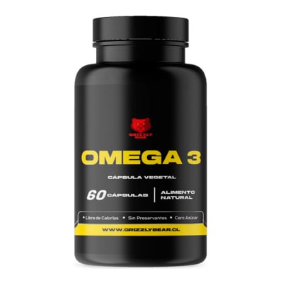 Omega 3 600MG Grizzly Bear 60 Capsulas.