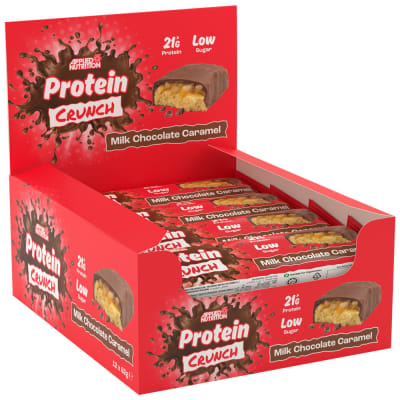 Caja 12 Barras Protein Crunch Applied Nutrition 21G de Proteína 62G C/U.