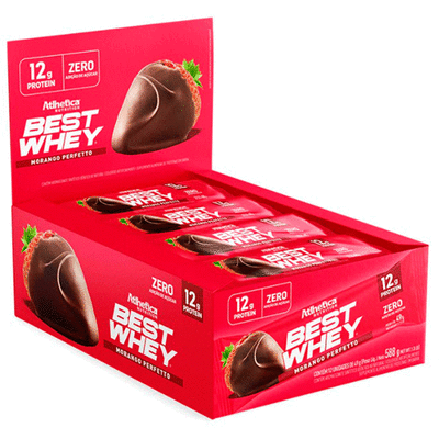 Caja 12 Barras Best Whey Atlhetica Nutrition 12G de Proteína 49G C/U.