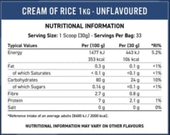 Cream of Rice Applied Nutrition 1.0 KG 33 Serv. 6