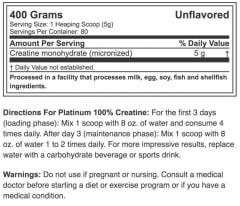 100% Creatina Platinum Muscletech 80 Servicios. 3