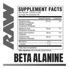 Beta Alanina RAW Nutrition 60 Servicios. 2