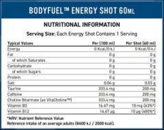 Display Body Fuel Energy Shot Applied Nutrition 60Ml 12Uds . 3