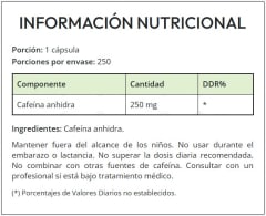 Cafeína Xpro Kiffer 250MG 250 Tabletas. 2