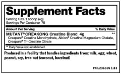 Creatina Creakong Mutant 75 Servicios. 1