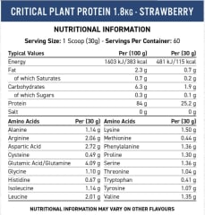 Critical Plant Protein Applied Nutrition 4 lb (1.8 kg) – 60 porciones 4