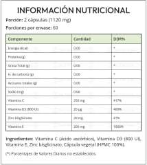 Inmunoforte 1120MG Grizzly Bear 60 Cápsulas. 2