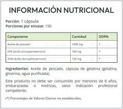 Omega 3 300MG Ostrovit 150 Cápsulas. 3
