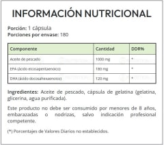 Omega 3 300MG Ostrovit 180 Cápsulas. 2