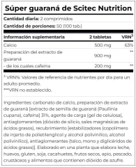 Guaraná y Calcio 1400MG Scitec Nutrition 100 Capsulas. 3