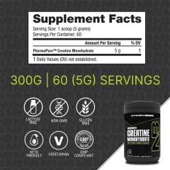 Creatina Monohidratada NutraBio 300 g – 60 Porciones 2