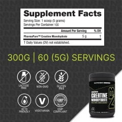Creatina Monohidrato NutraBio 100 Servicios. 2