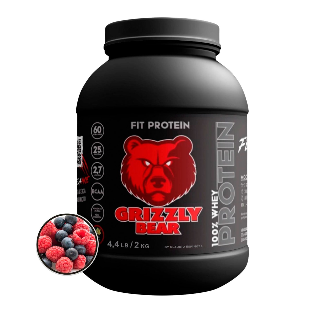 Proteína Fit Protein Grizzly Bear 4.4 lb (2 kg) – 60 porciones6