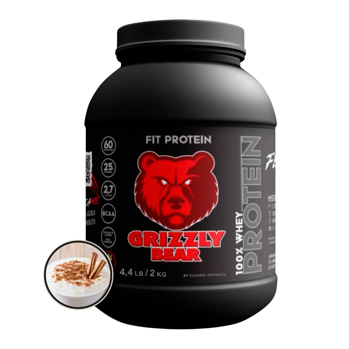 Proteína Fit Protein Grizzly Bear 4.4 lb (2 kg) – 60 porciones10