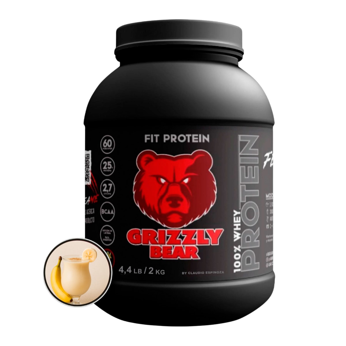 Proteína Fit Protein Grizzly Bear 4.4 lb (2 kg) – 60 porciones 19