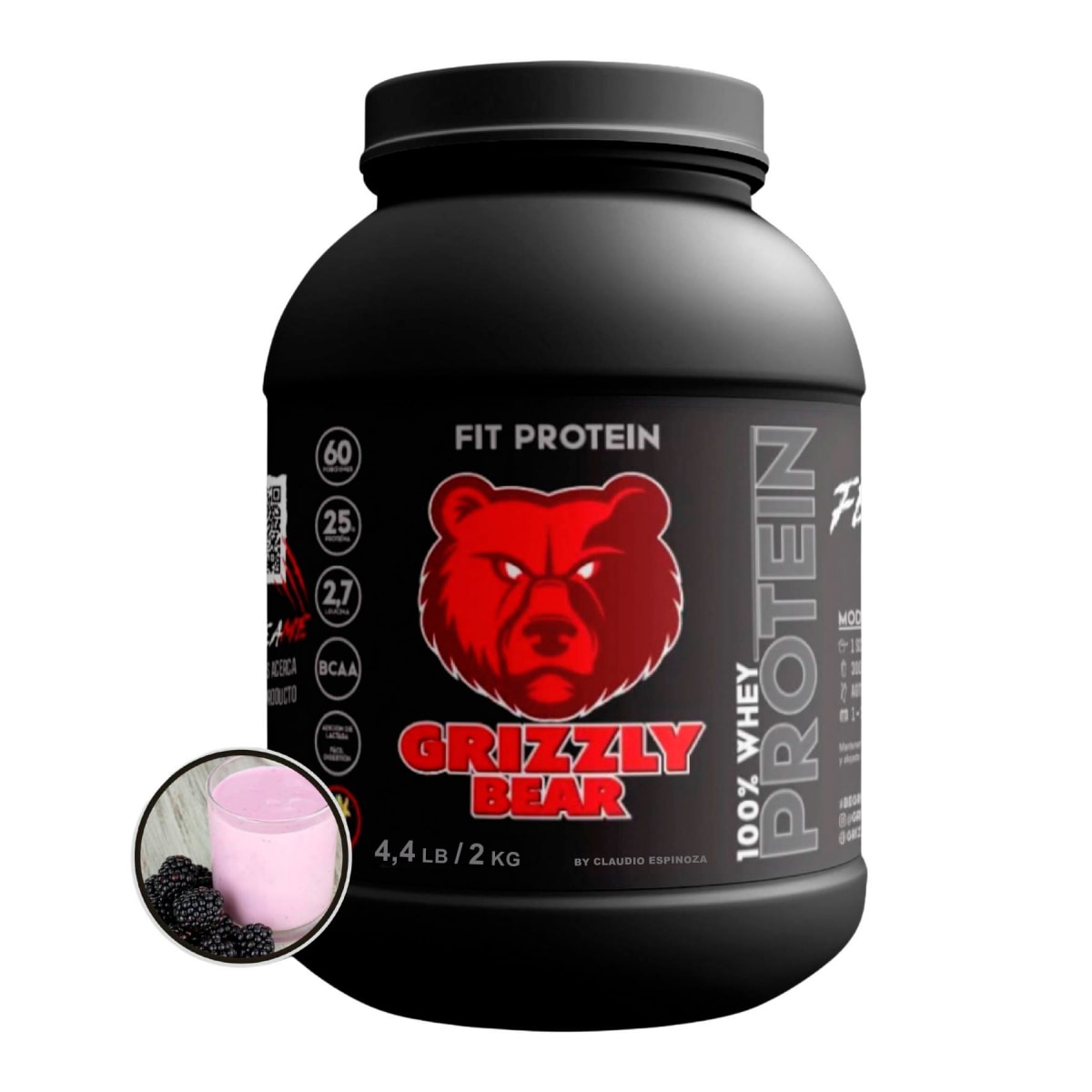 Proteína Fit Protein Grizzly Bear 4.4 lb (2 kg) – 60 porciones20