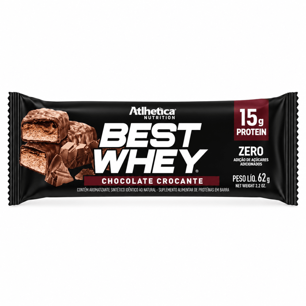 Barra Proteica Best Whey Atlhetica Nutrition 15G de Proteína 62G C/U.3